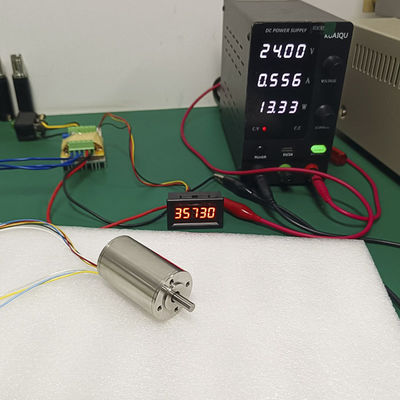 30 mm Coreless BLDC Motor 448.9W 162.6N.m 26349RPM 24V 48V