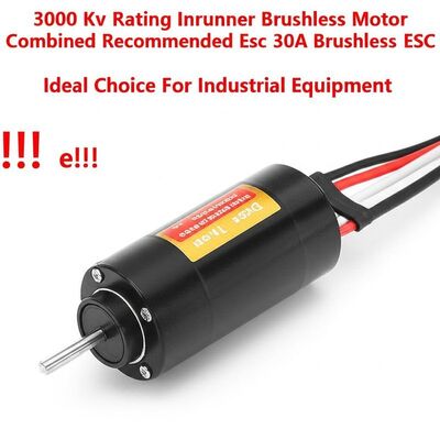 Motore brushless inrunner da 3000 Kv con ESC consigliato da 30A, scelta ideale per attrezzature industriali